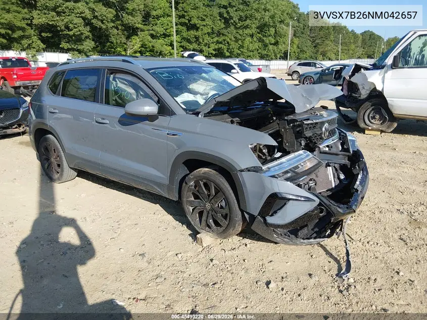 2022 Volkswagen Taos 1.5T Se VIN: 3VVSX7B26NM042657 Lot: 45493220