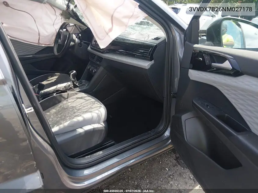 2022 Volkswagen Taos 1.5T S VIN: 3VVDX7B26NM027178 Lot: 45505320
