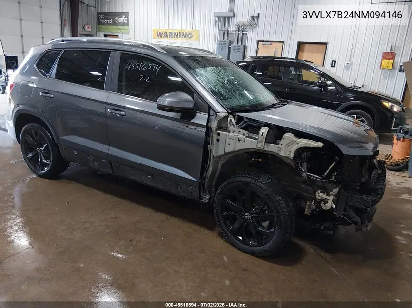 2022 Volkswagen Taos 1.5T Se VIN: 3VVLX7B24NM094146 Lot: 45516594