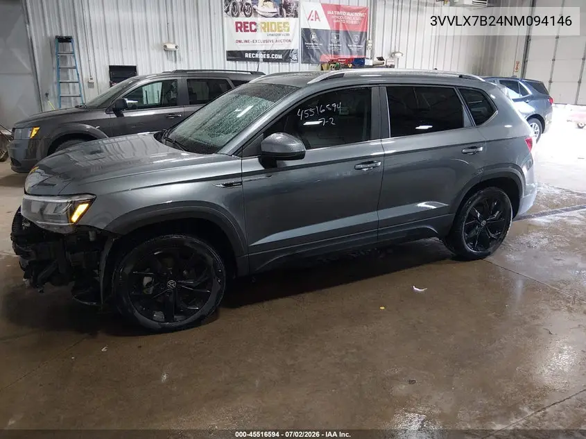 2022 Volkswagen Taos 1.5T Se VIN: 3VVLX7B24NM094146 Lot: 45516594