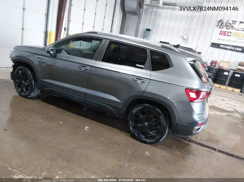 2022 Volkswagen Taos 1.5T Se VIN: 3VVLX7B24NM094146 Lot: 45516594
