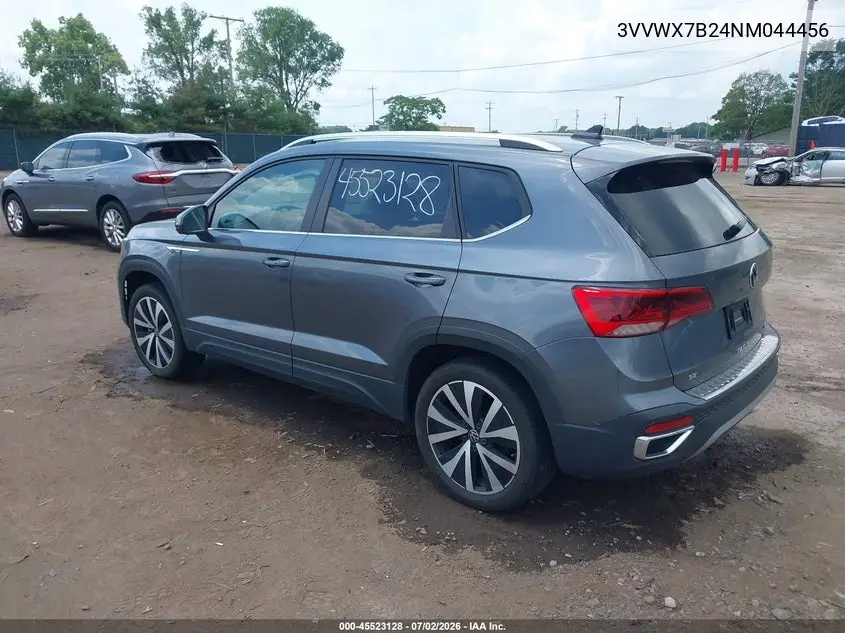 2022 Volkswagen Taos 1.5T Se VIN: 3VVWX7B24NM044456 Lot: 45523128