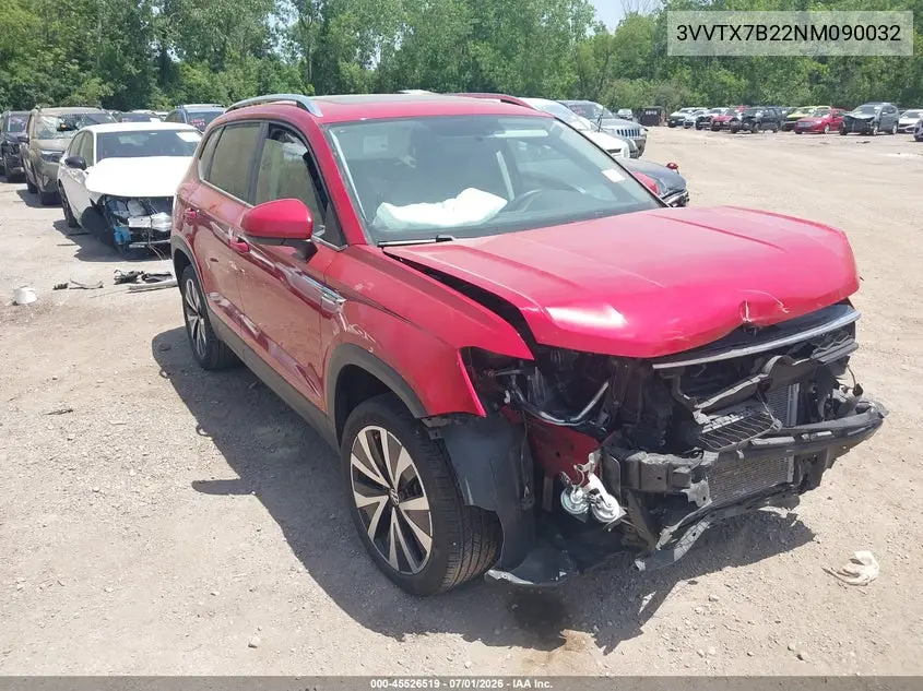 2022 Volkswagen Taos 1.5T Se VIN: 3VVTX7B22NM090032 Lot: 45526519