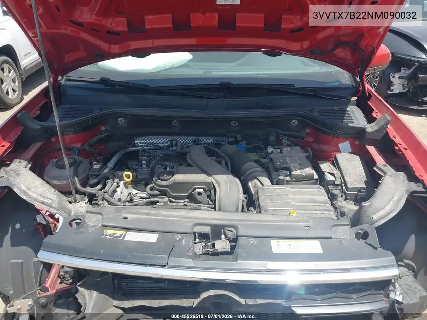 2022 Volkswagen Taos 1.5T Se VIN: 3VVTX7B22NM090032 Lot: 45526519