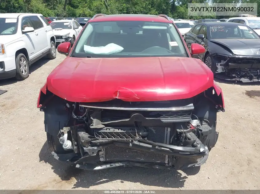 2022 Volkswagen Taos 1.5T Se VIN: 3VVTX7B22NM090032 Lot: 45526519