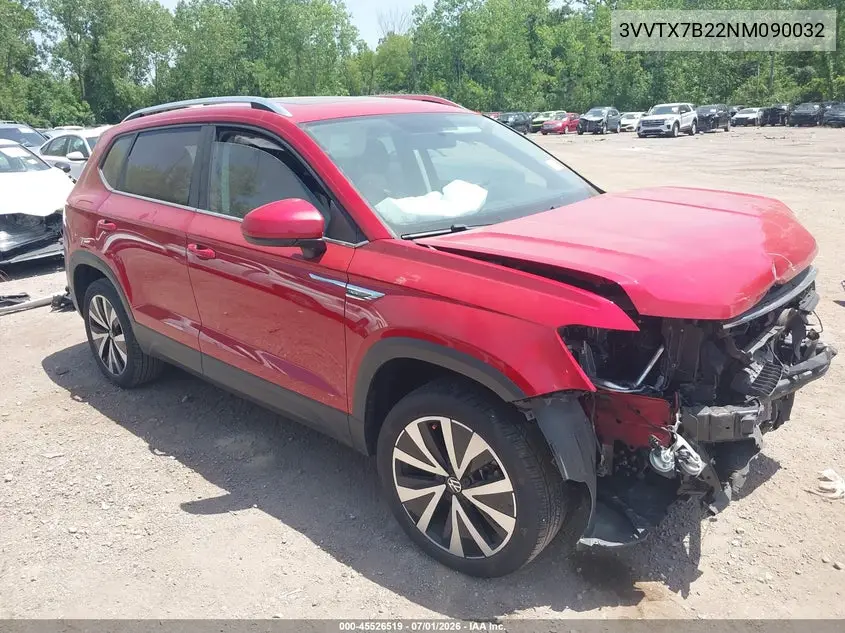 2022 Volkswagen Taos 1.5T Se VIN: 3VVTX7B22NM090032 Lot: 45526519