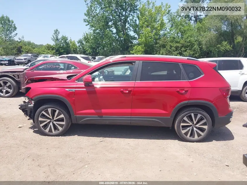 2022 Volkswagen Taos 1.5T Se VIN: 3VVTX7B22NM090032 Lot: 45526519