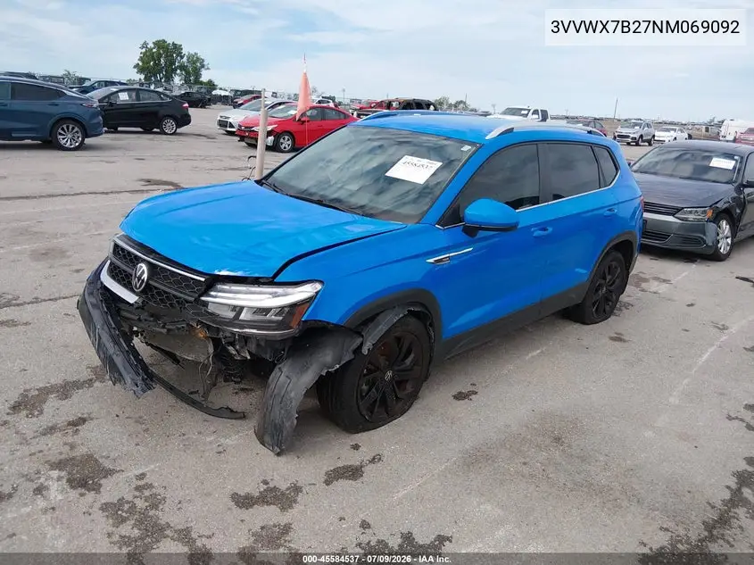 2022 Volkswagen Taos 1.5T Se VIN: 3VVWX7B27NM069092 Lot: 45584537