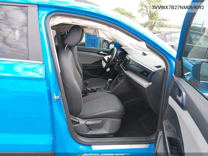 2022 Volkswagen Taos 1.5T Se VIN: 3VVWX7B27NM069092 Lot: 45584537