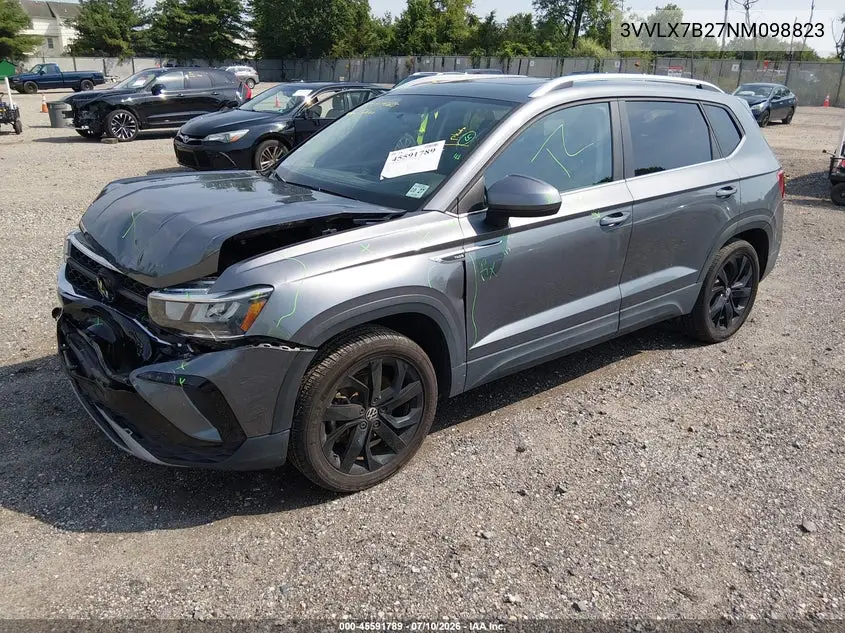 2022 Volkswagen Taos 1.5T Se VIN: 3VVLX7B27NM098823 Lot: 45591789