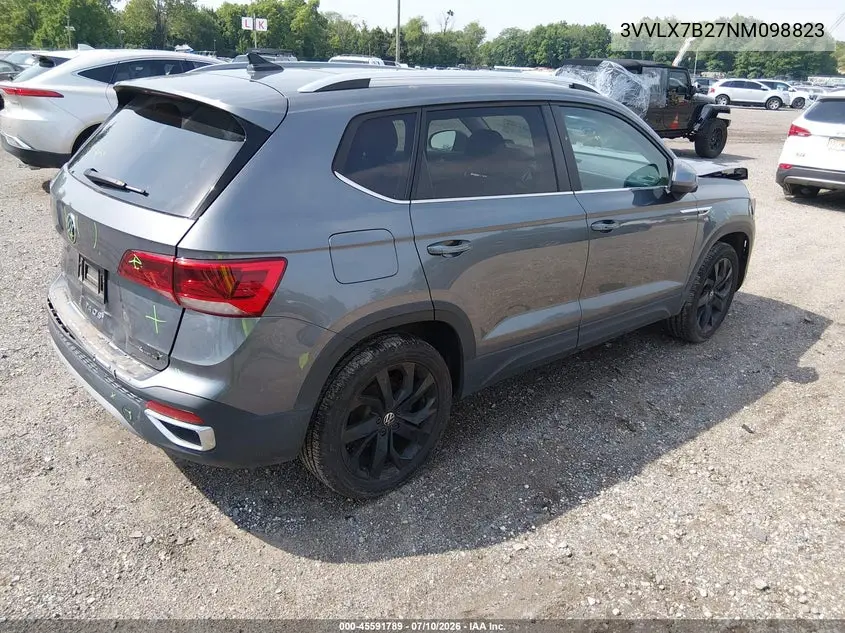 2022 Volkswagen Taos 1.5T Se VIN: 3VVLX7B27NM098823 Lot: 45591789