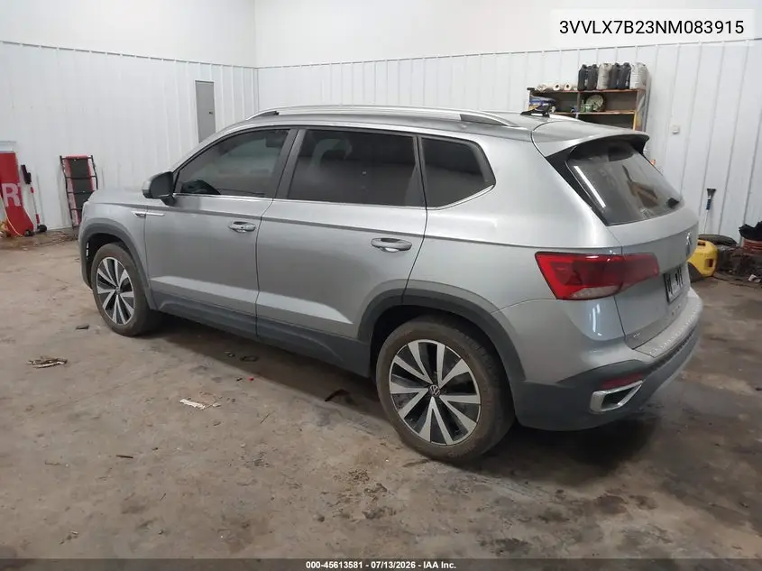 2022 Volkswagen Taos 1.5T Se VIN: 3VVLX7B23NM083915 Lot: 45613581