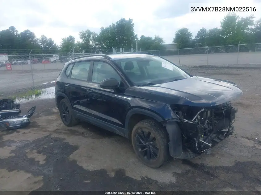 2022 Volkswagen Taos 1.5T S VIN: 3VVMX7B28NM022516 Lot: 45617320
