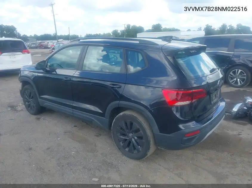 2022 Volkswagen Taos 1.5T S VIN: 3VVMX7B28NM022516 Lot: 45617320