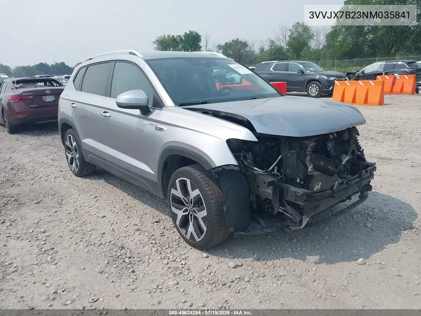 2022 Volkswagen Taos 1.5T Sel VIN: 3VVJX7B23NM035841 Lot: 45624254