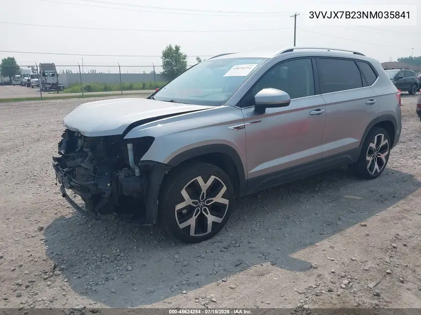 2022 Volkswagen Taos 1.5T Sel VIN: 3VVJX7B23NM035841 Lot: 45624254