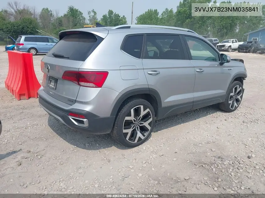 2022 Volkswagen Taos 1.5T Sel VIN: 3VVJX7B23NM035841 Lot: 45624254