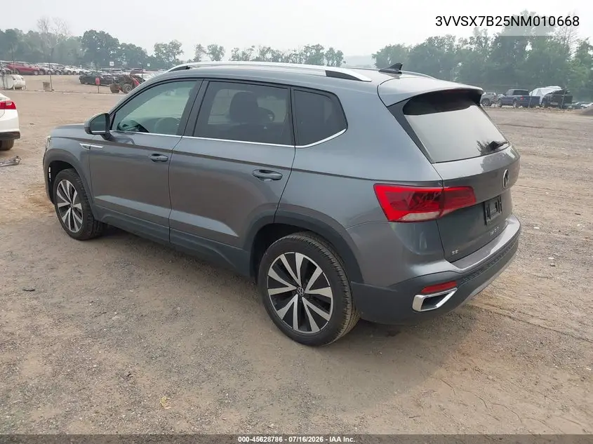 2022 Volkswagen Taos 1.5T Se VIN: 3VVSX7B25NM010668 Lot: 45628786