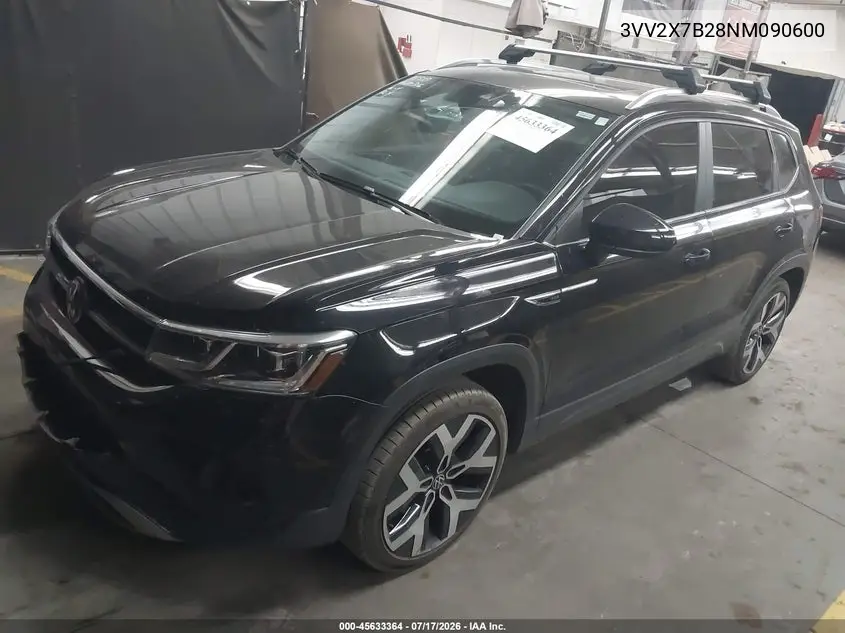 2022 Volkswagen Taos 1.5T Sel VIN: 3VV2X7B28NM090600 Lot: 45633364