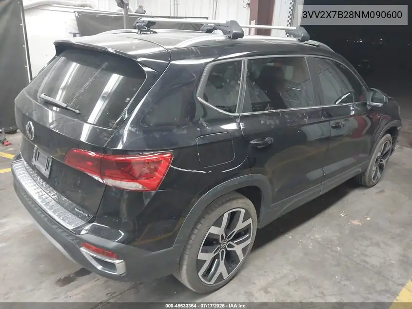 2022 Volkswagen Taos 1.5T Sel VIN: 3VV2X7B28NM090600 Lot: 45633364