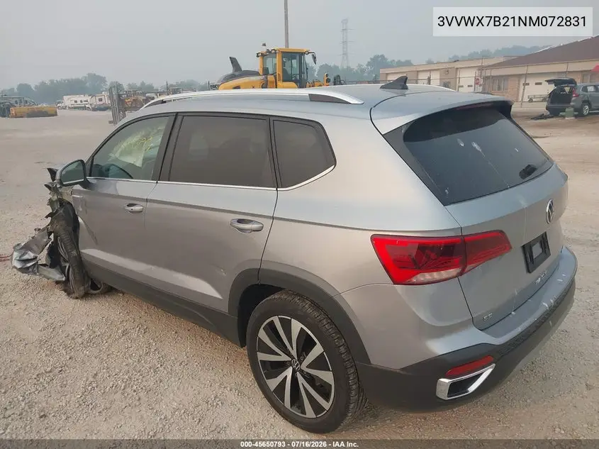 2022 Volkswagen Taos 1.5T Se VIN: 3VVWX7B21NM072831 Lot: 45650793