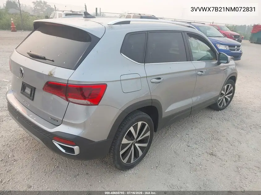 2022 Volkswagen Taos 1.5T Se VIN: 3VVWX7B21NM072831 Lot: 45650793