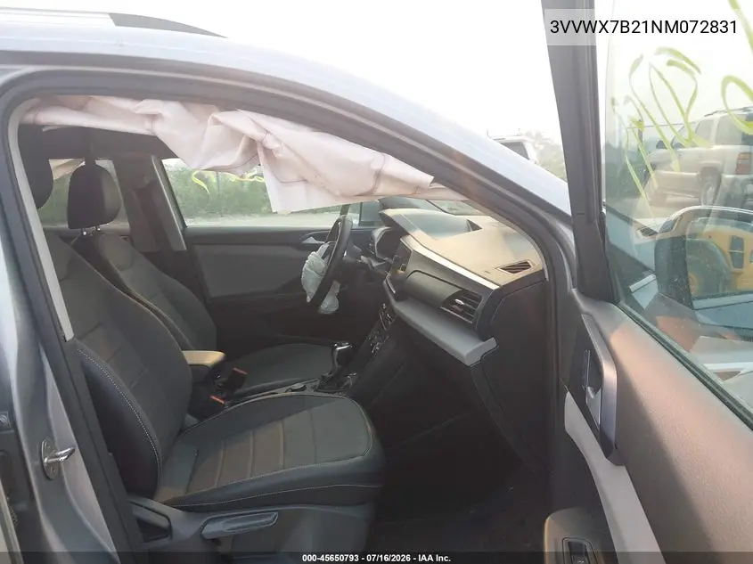 2022 Volkswagen Taos 1.5T Se VIN: 3VVWX7B21NM072831 Lot: 45650793