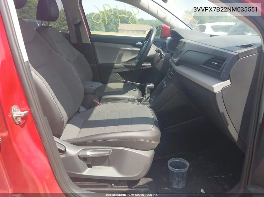 2022 Volkswagen Taos 1.5T Se VIN: 3VVPX7B22NM035551 Lot: 45658496