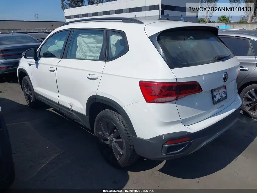 2022 Volkswagen Taos 1.5T S VIN: 3VVCX7B26NM040413 Lot: 45659944