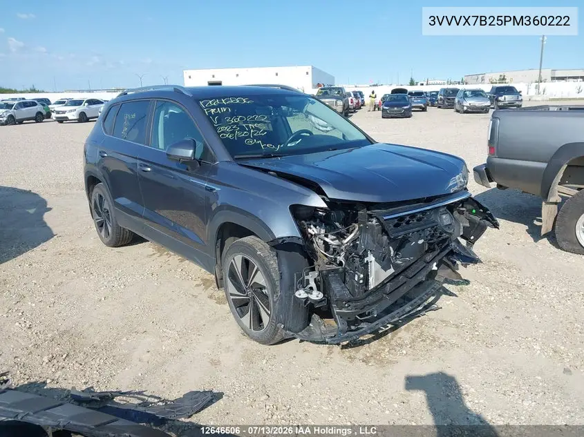 2023 Volkswagen Taos Comfortline VIN: 3VVVX7B25PM360222 Lot: 12646506