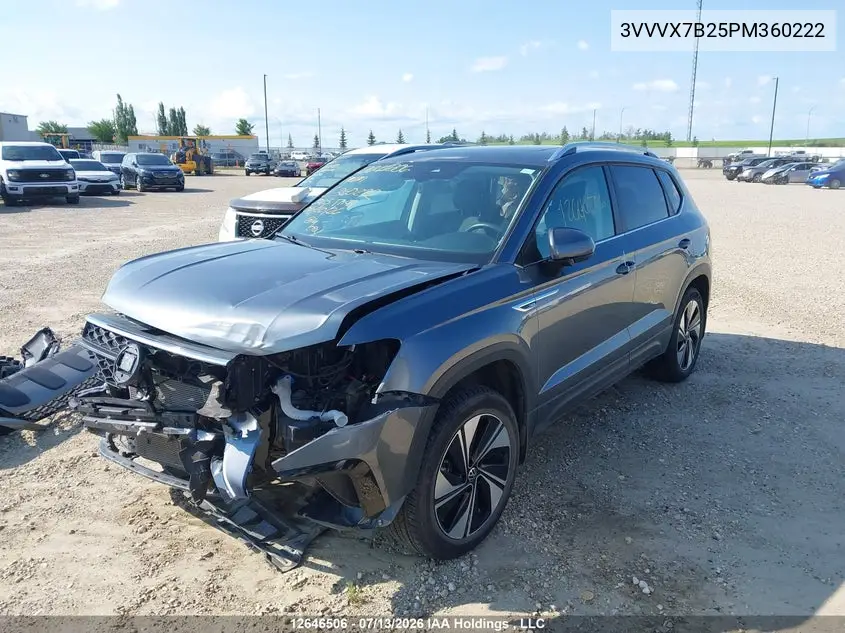 2023 Volkswagen Taos Comfortline VIN: 3VVVX7B25PM360222 Lot: 12646506