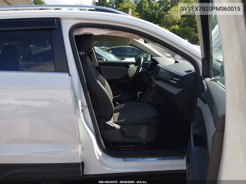 2023 Volkswagen Taos 1.5T Se VIN: 3VVEX7B20PM360015 Lot: 45334378