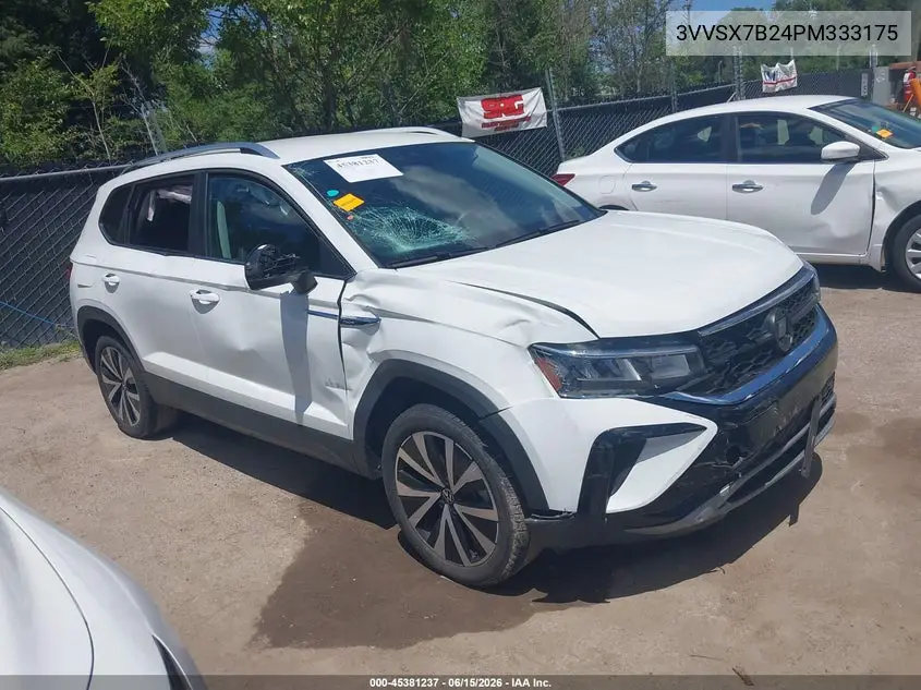 2023 Volkswagen Taos 1.5T Se VIN: 3VVSX7B24PM333175 Lot: 45381237