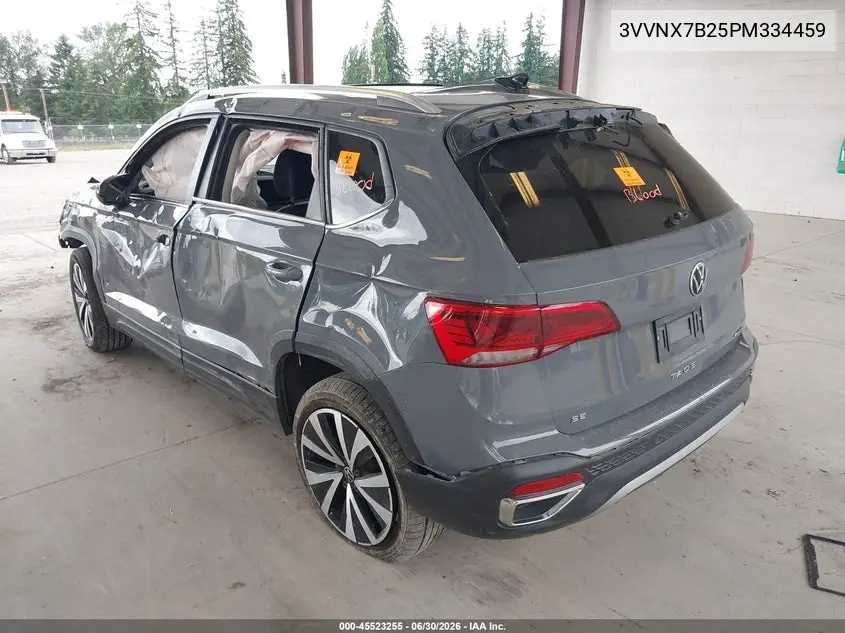 2023 Volkswagen Taos 1.5T Se VIN: 3VVNX7B25PM334459 Lot: 45523255