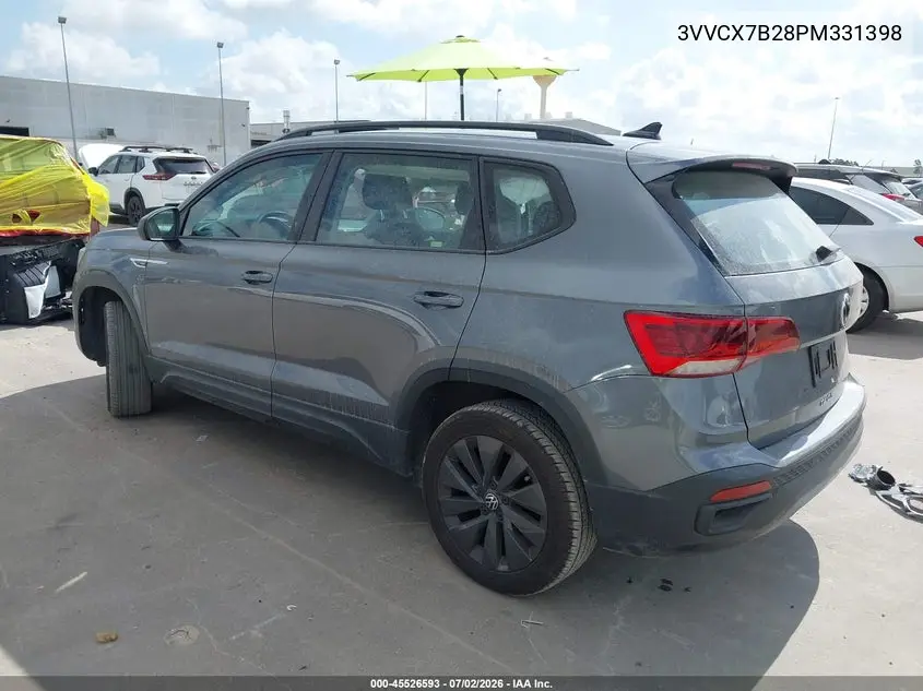 2023 Volkswagen Taos 1.5T S VIN: 3VVCX7B28PM331398 Lot: 45526593