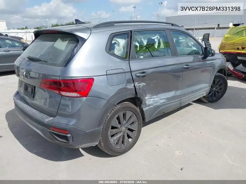 2023 Volkswagen Taos 1.5T S VIN: 3VVCX7B28PM331398 Lot: 45526593