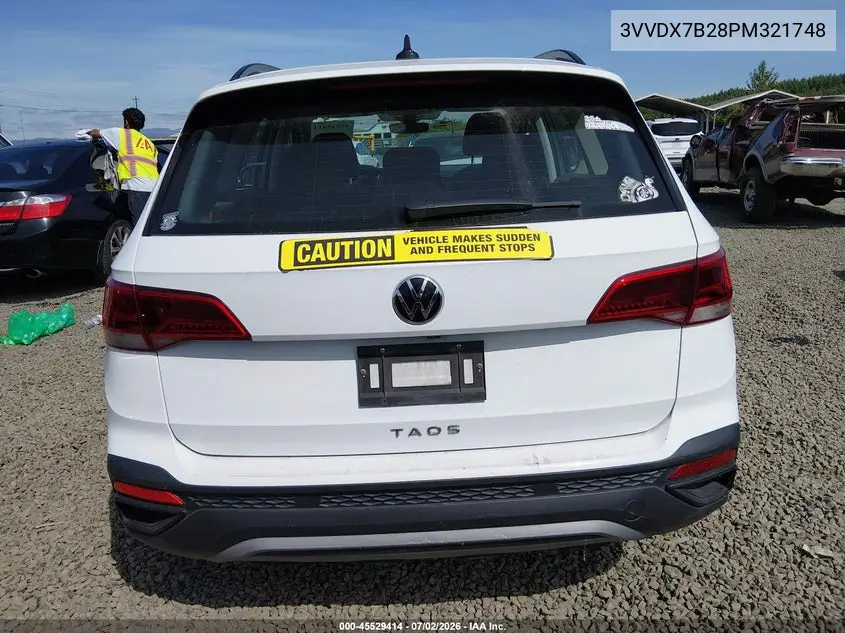 2023 Volkswagen Taos 1.5T S VIN: 3VVDX7B28PM321748 Lot: 45529414