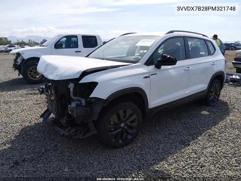2023 Volkswagen Taos 1.5T S VIN: 3VVDX7B28PM321748 Lot: 45529414