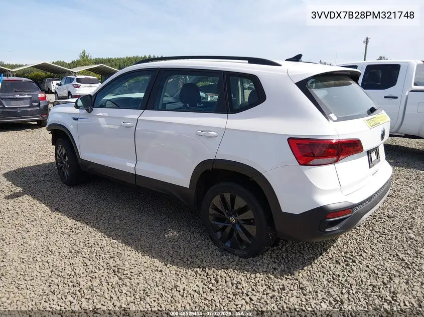 2023 Volkswagen Taos 1.5T S VIN: 3VVDX7B28PM321748 Lot: 45529414