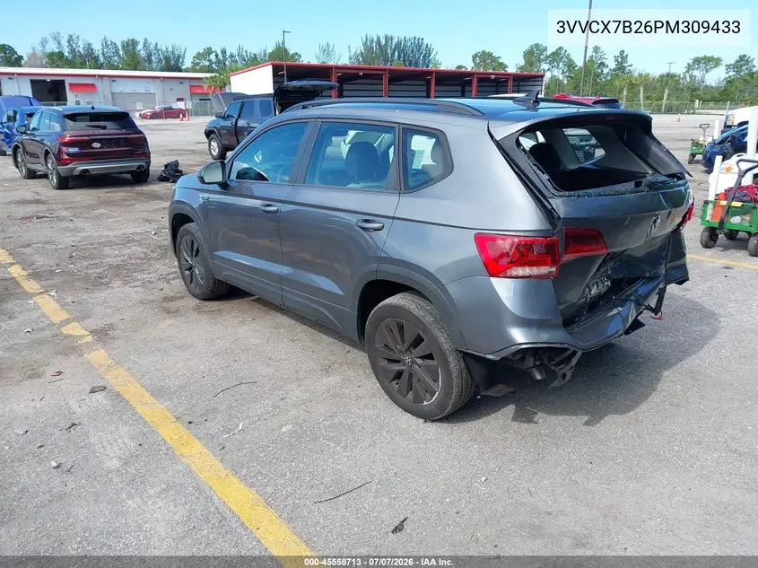 2023 Volkswagen Taos 1.5T S VIN: 3VVCX7B26PM309433 Lot: 45558713