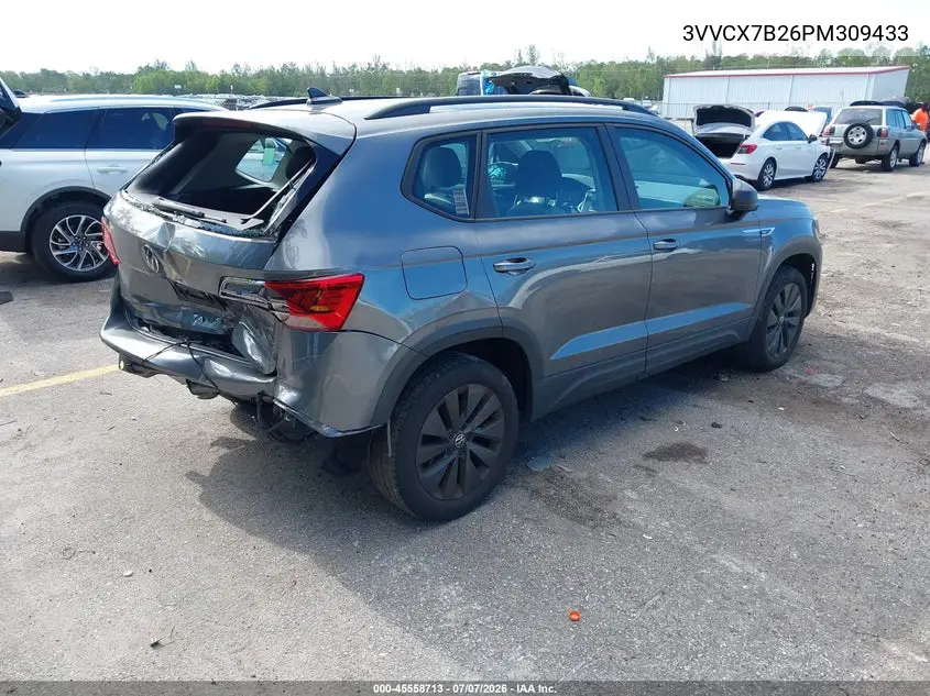 2023 Volkswagen Taos 1.5T S VIN: 3VVCX7B26PM309433 Lot: 45558713