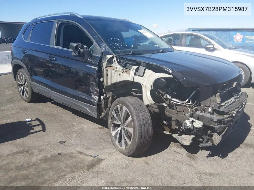 2023 Volkswagen Taos 1.5T Se VIN: 3VVSX7B28PM315987 Lot: 45600466