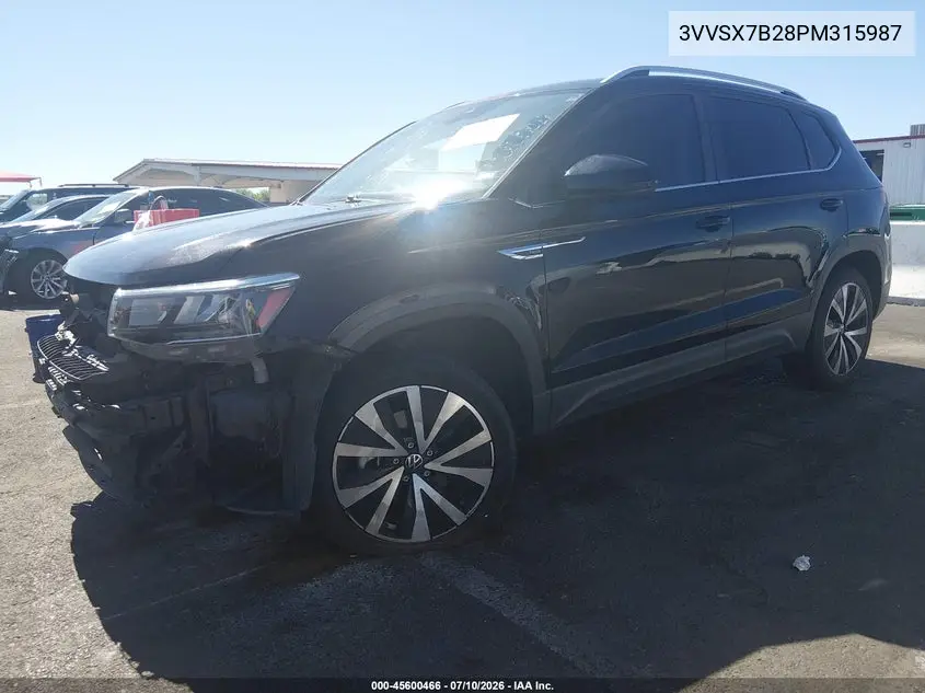 2023 Volkswagen Taos 1.5T Se VIN: 3VVSX7B28PM315987 Lot: 45600466