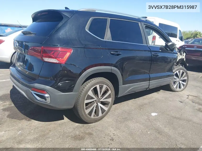 2023 Volkswagen Taos 1.5T Se VIN: 3VVSX7B28PM315987 Lot: 45600466