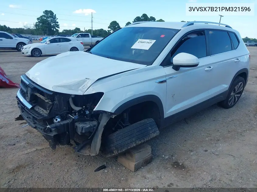 2023 Volkswagen Taos 1.5T Se VIN: 3VVSX7B21PM321596 Lot: 45601165