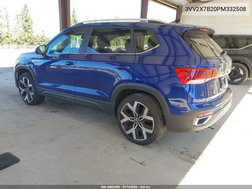 2023 Volkswagen Taos 1.5T Sel VIN: 3VV2X7B20PM332508 Lot: 45632293