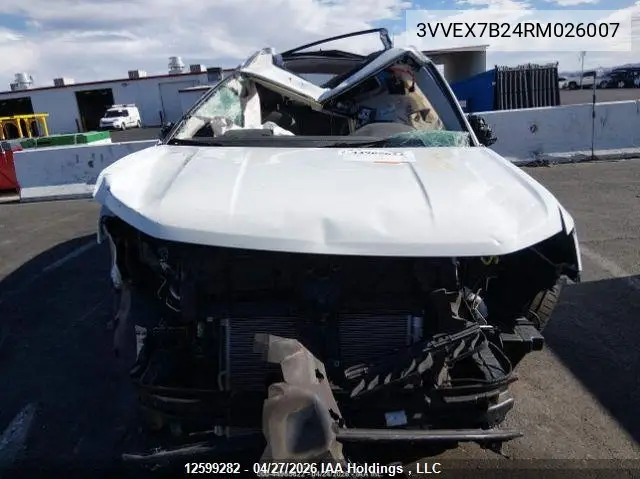 2024 Volkswagen Taos Se VIN: 3VVEX7B24RM026007 Lot: 12599282