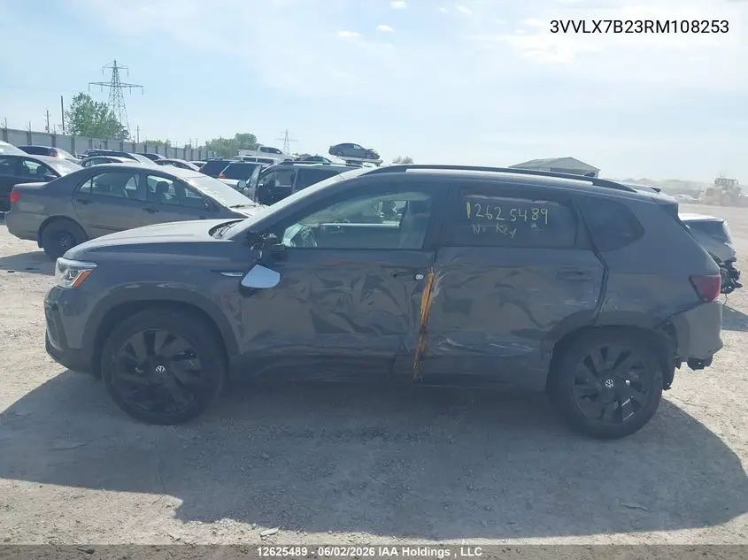 2024 Volkswagen Taos Se VIN: 3VVLX7B23RM108253 Lot: 12625489