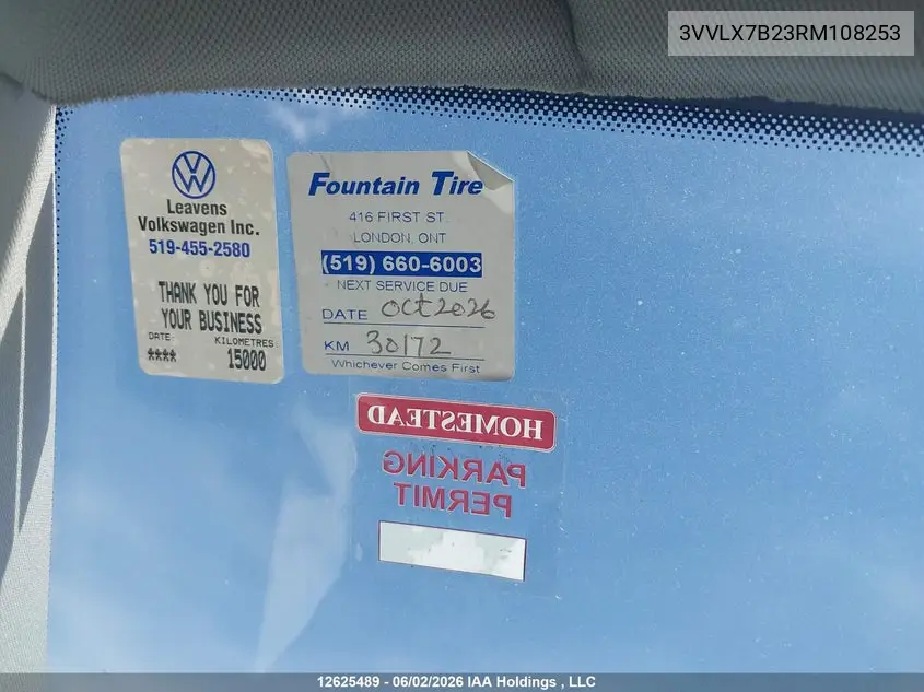 2024 Volkswagen Taos Se VIN: 3VVLX7B23RM108253 Lot: 12625489