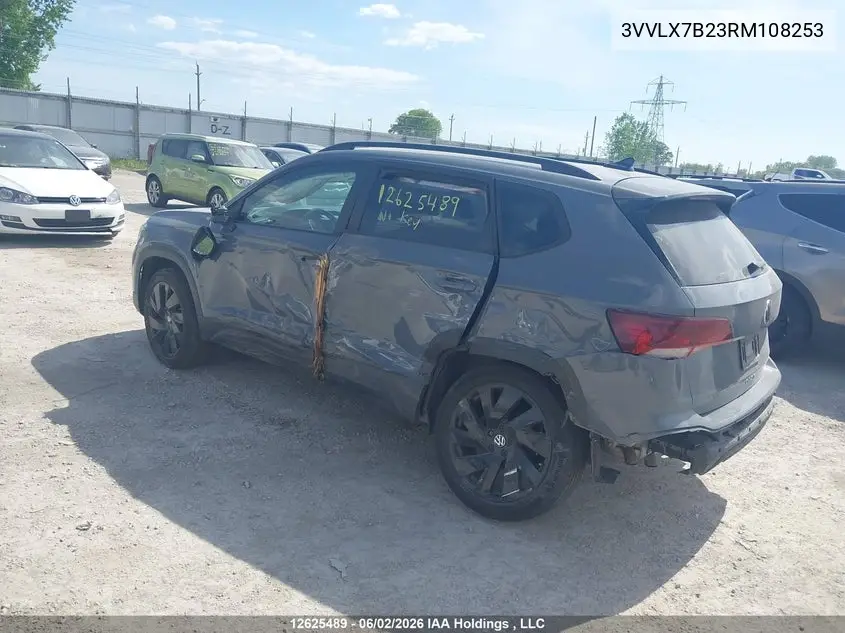 2024 Volkswagen Taos Se VIN: 3VVLX7B23RM108253 Lot: 12625489